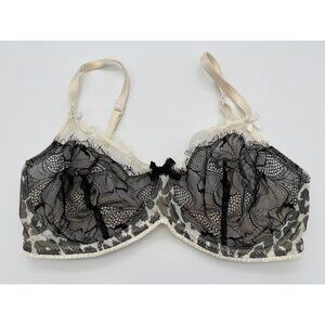 Mimi Holliday Bra Sine qua Damaris Lace Underwire Cream Black Animal Print 32E